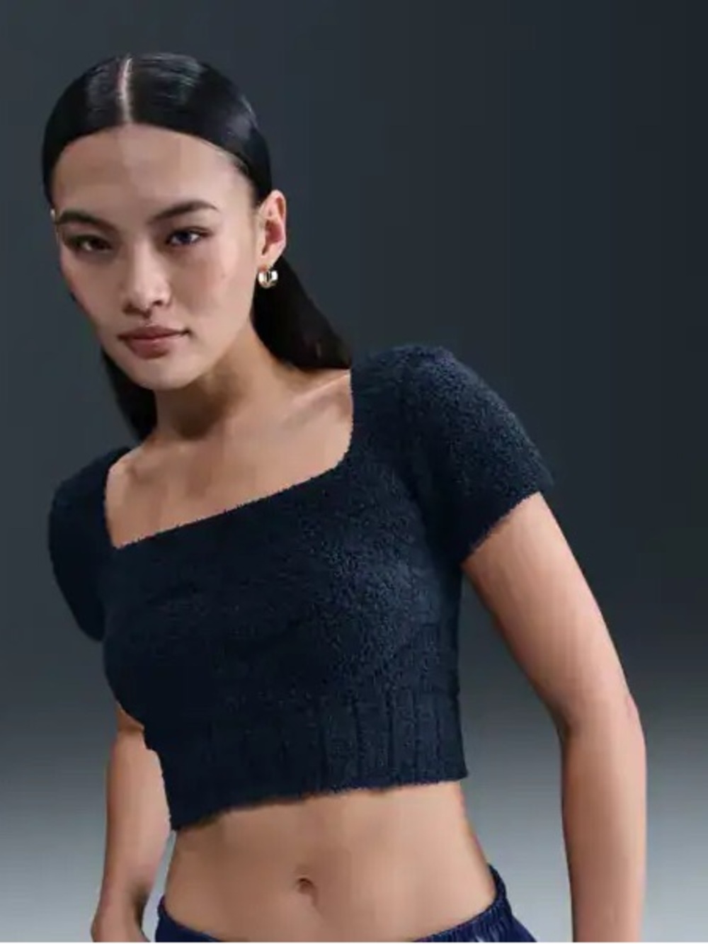 Nike Sportswear Phoenix Cozy Boucle Short-Sleeve Cropped Knit Top